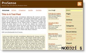 Prosense wordpress theme